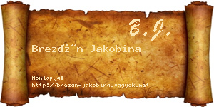 Brezán Jakobina névjegykártya